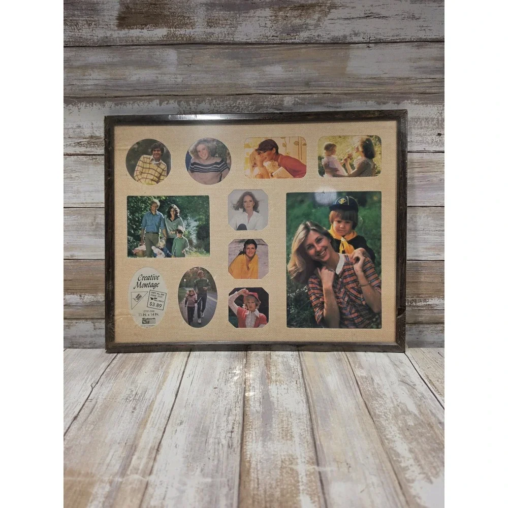 Vintage Creative Montage 11x14 Multi Photo Collage Frame Sealed Woolworth READ